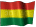 Small animated Bolivian flag graphic for a white background