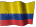 Small animated Colombian flag graphic for a white background