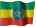 Small animated Ethiopian flag graphic for a white background