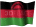 Small animated Malawian flag graphic for a white background