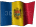 Small animated Moldovan flag graphic for a white background