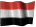 Small animated Yemeni flag graphic for a white background