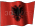 Small animated Albanian flag graphic for a white background