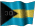 Small animated Bahamian flag graphic for a white background