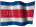 Small animated Costa Rican flag graphic for a white background