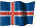 Small animated Icelandic flag graphic for a white background