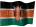 Small animated Kenyan flag graphic for a white background