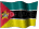 Small animated Mozambican flag graphic for a white background