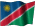 Small animated Namibian flag graphic for a white background