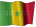 Small animated Senegalese flag graphic for a white background