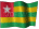 Small animated Togolese flag graphic for a white background